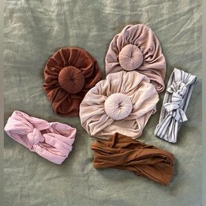 Newborn+ turban/bow bundle